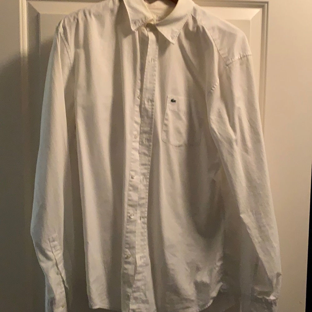 Lacoste dress shirt in white, size 40
